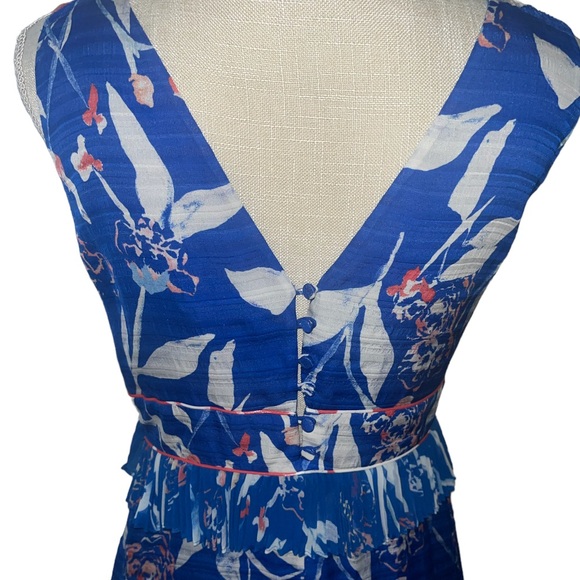 TANYA TAYLOR RED, WHITE & BLUE EVA TULIP DRESS SIZE 8 MSRP$495 - Picture 8 of 9